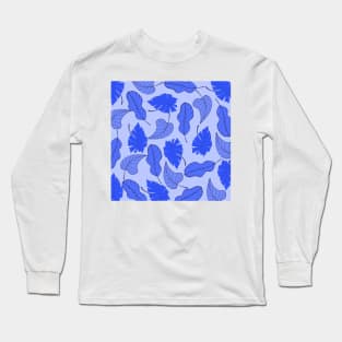 Blue Leaves Long Sleeve T-Shirt